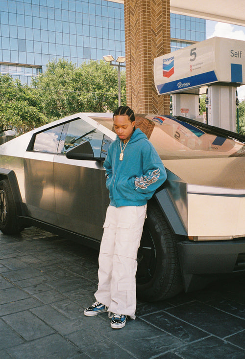 Blue Flame Zip Up