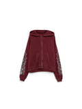 Burgundy Flame Zip Up
